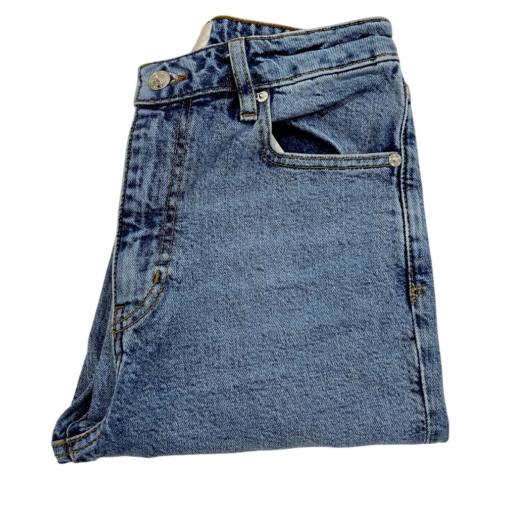 FRAME The Ruler High Rise Straight Leg Blue Denim Jeans sz 27 Minimalist - Picture 11 of 16